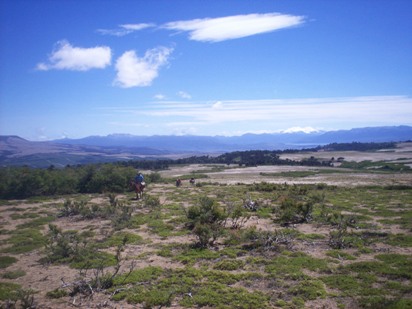 Reittour &uuml;ber die Anden, Chile - Argentinien, endlose Pampa